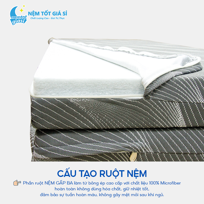 Nệm Tốt Giá Sỉ - Nệm Bông Ép Homely 0