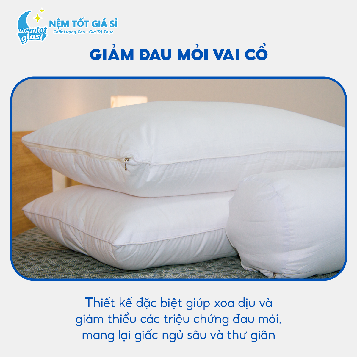 Nệm Tốt Giá Sỉ - Gối Gòn Ép Hơi 0